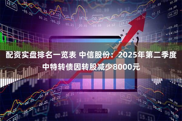 配资实盘排名一览表 中信股份：2025年第二季度中特转债因转股减少8000元