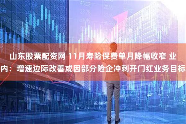 山东股票配资网 11月寿险保费单月降幅收窄 业内：增速边际改善或因部分险企冲刺开门红业务目标